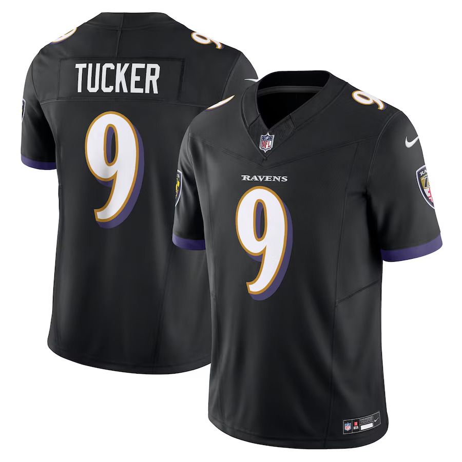 Men Baltimore Ravens 9 Justin Tucker Nike Black Vapor F.U.S.E. Limited NFL Jersey
